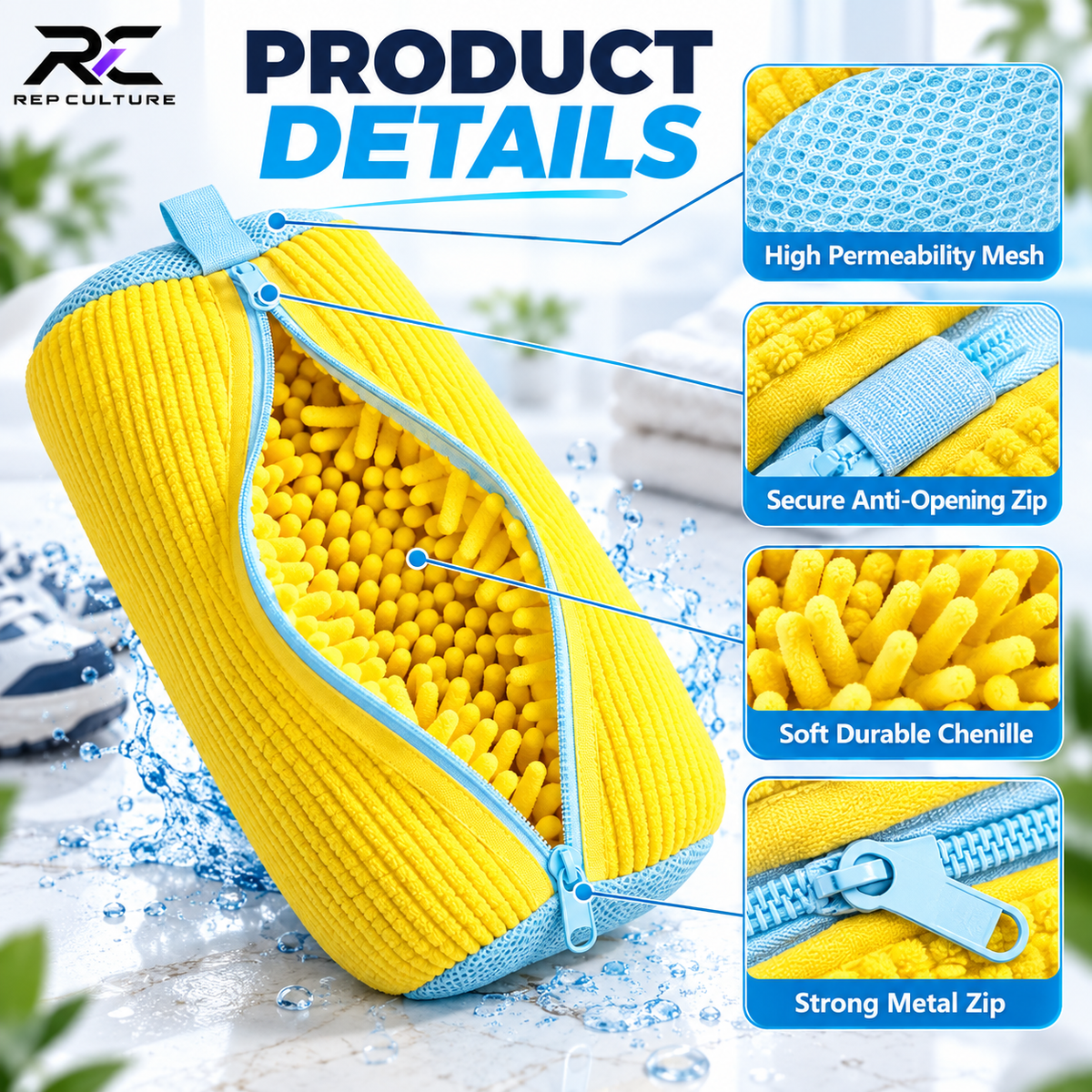 Rep Culture ShoeShield™ Protective Sneaker Wash Bag