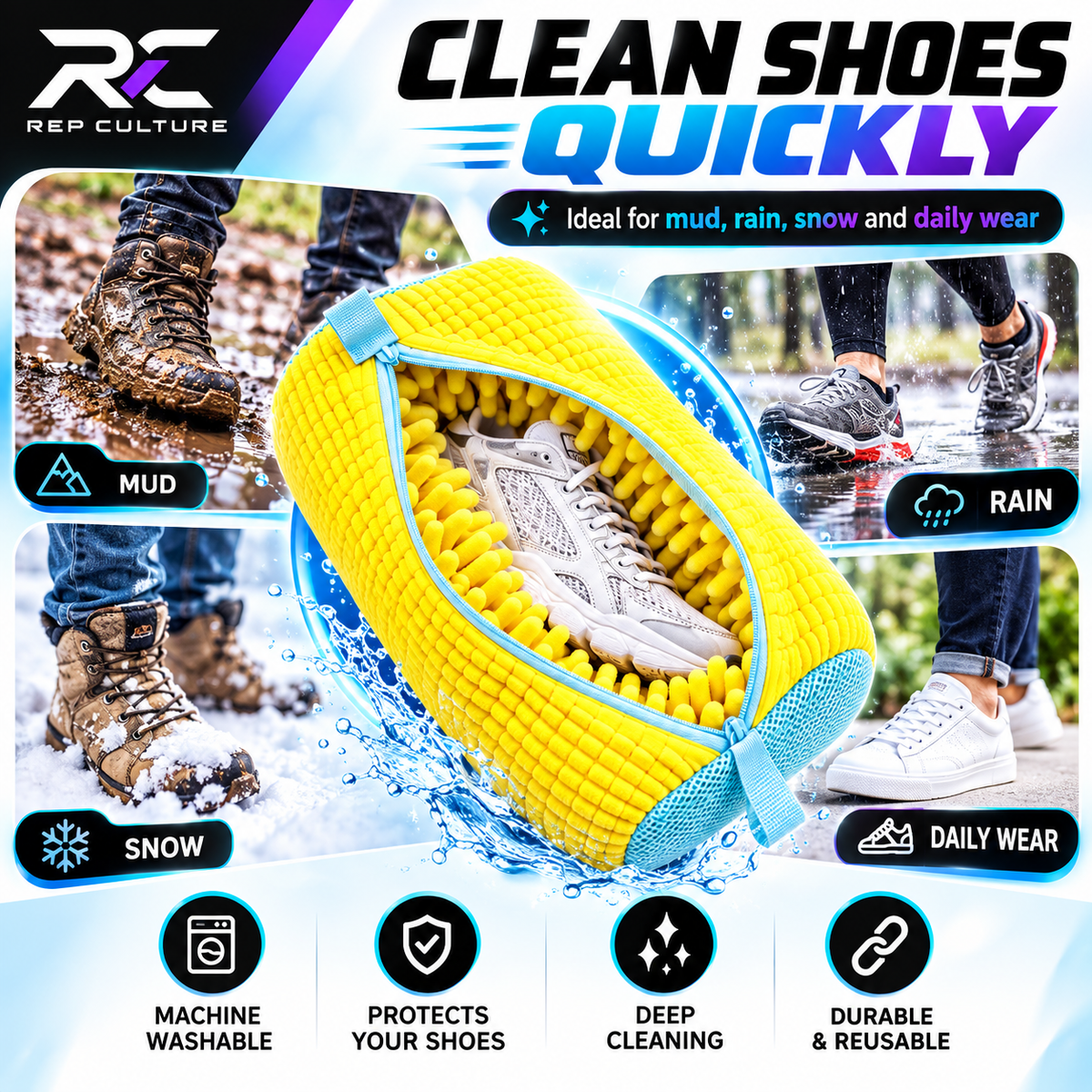 Rep Culture ShoeShield™ Protective Sneaker Wash Bag
